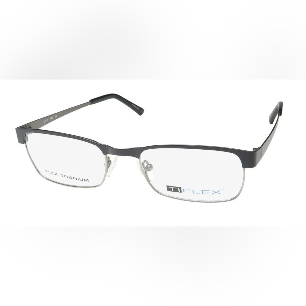 NEW TIFLEX 1606 EYEGLASSES TITANIUM FULL-RIM 001 52-19-140 MENS BLACK